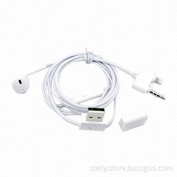 New arrival charger and download earphone for iPad mini,iPad 5,iPod touch 5, iPhone 5/5C/5S